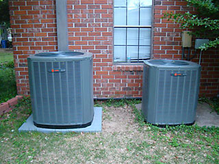 two outdoor units replacement client installation after