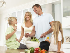 Happy Family Preparing Dinner