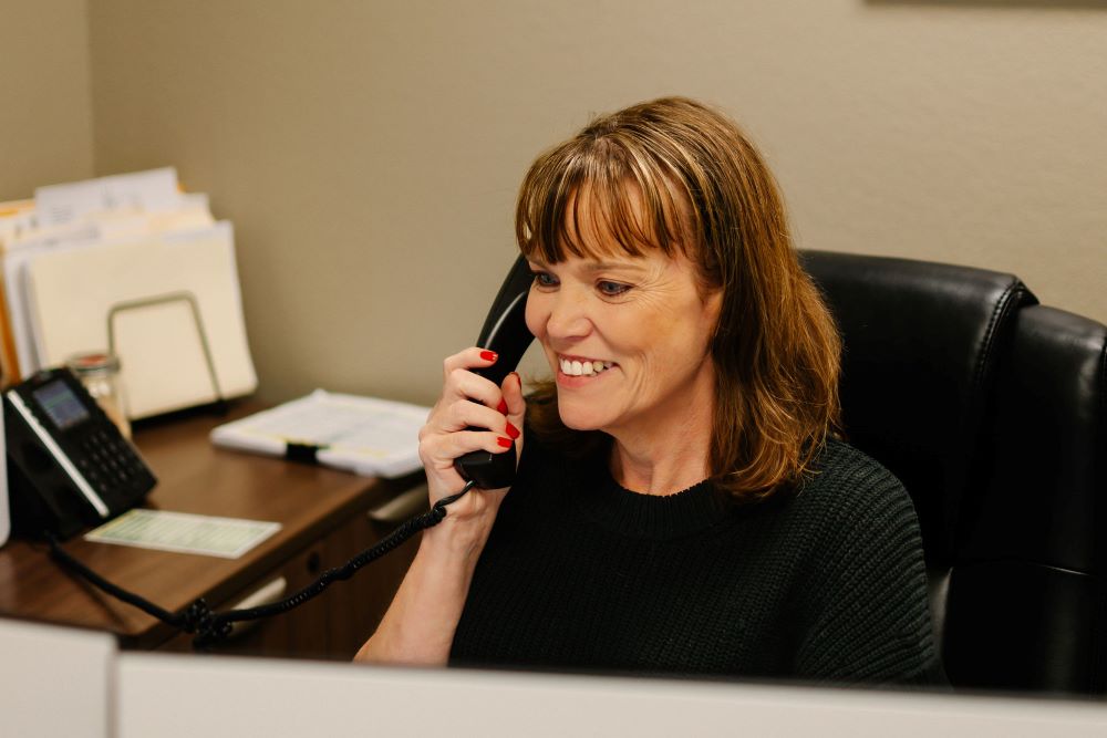 Frey Receptionist on Phone